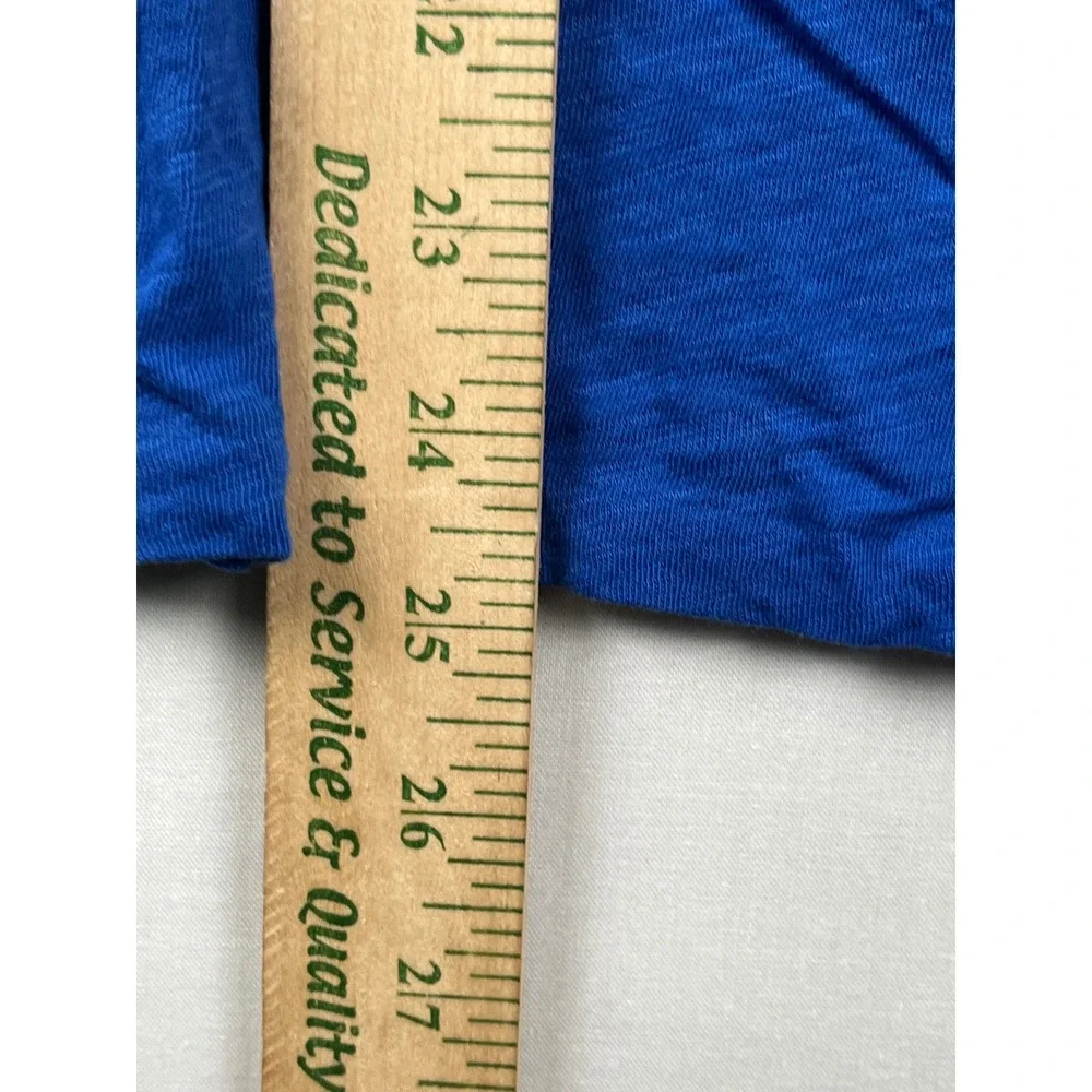 Ralph Lauren Sport T-Shirt Womens Small Blue Slub Knit Cotton Pony Logo Tee - Picture 5 of 8